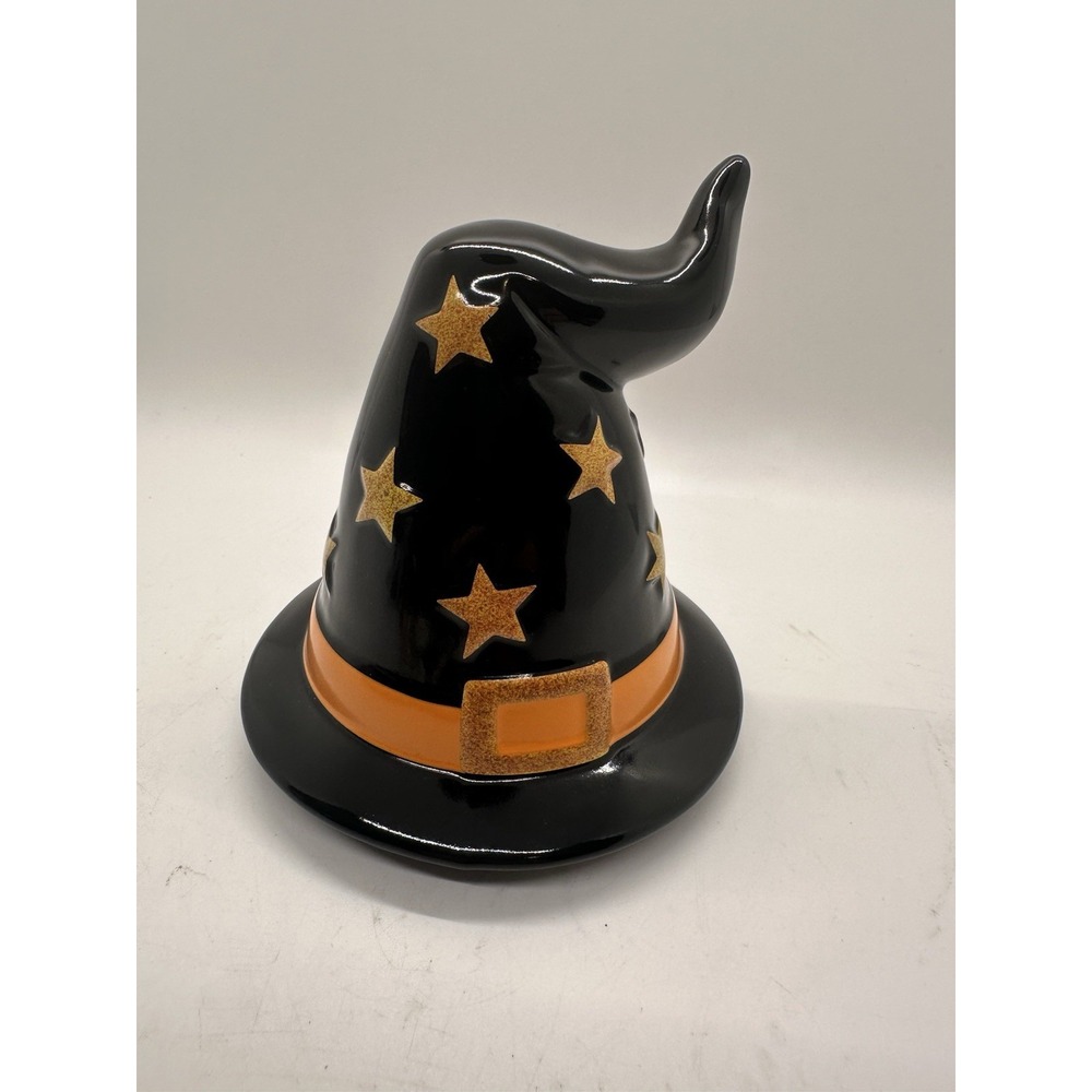Scentsy Wicked Cute Witch Hat Warmer Replacement Lid Black Orange Stars